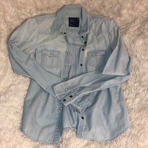 American Eagle Denim Button Up